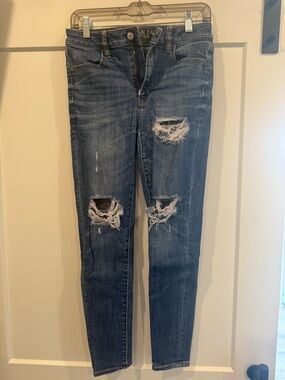American Eagle Distressed Skinny Women’s Jeans - Blue